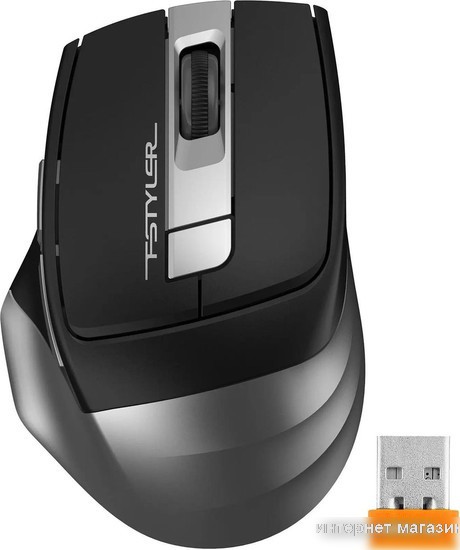 Мышь A4Tech Fstyler FG35S (черный/серебристый)