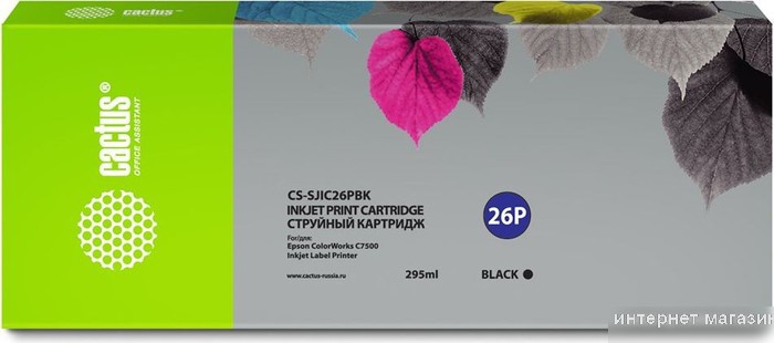 Картридж CACTUS CS-SJIC26PBK (аналог Epson SJIC26PBK)
