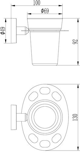 Стакан для зубной щетки и пасты Ledeme L1706