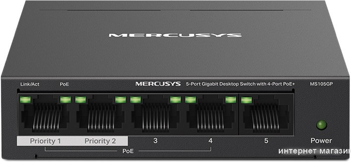 Неуправляемый коммутатор Mercusys MS105GP