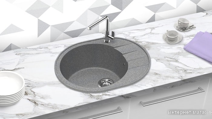 Кухонная мойка Berge BR-6201 (графитовый матовый)