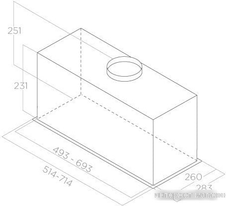 Кухонная вытяжка Elica Fold GR/A/72 PRF0180820
