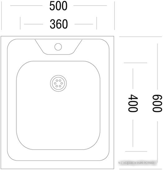 Кухонная мойка Ukinox Стандарт STD500.600 ---4C 0C- (с сифоном)