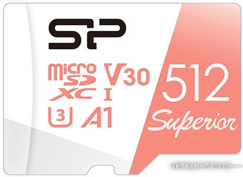 Карта памяти Silicon-Power Superior A1 microSDXC SP512GBSTXDV3V20 512GB