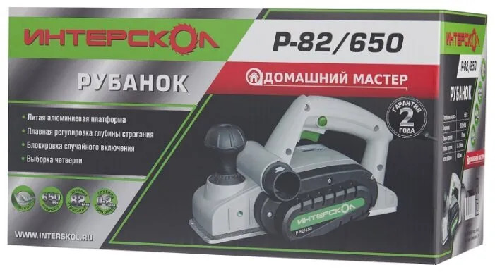 Рубанок Интерскол Р-82/650