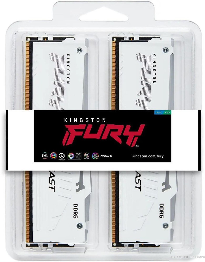Оперативная память Kingston FURY Beast RGB 2x32ГБ DDR5 5600 МГц KF556C36BWEAK2-64