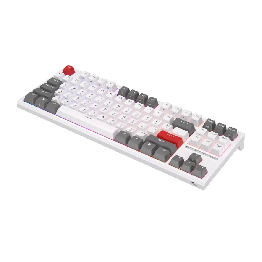 Проводная клавиатура Royal Kludge RK-R87 RGB (белый, RK Red)