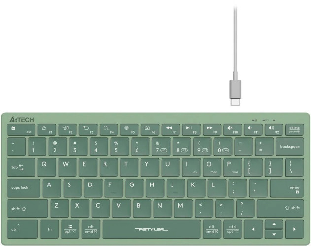Клавиатура A4Tech Fstyler FBX51C (зеленый)