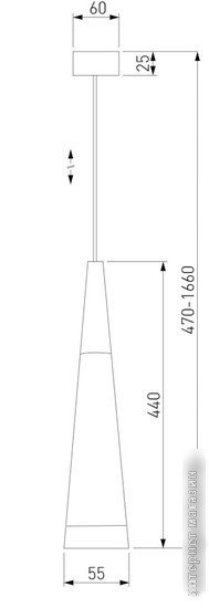 Подвесная люстра Elektrostandard DLR038 7+1W 4200K (черный матовый)