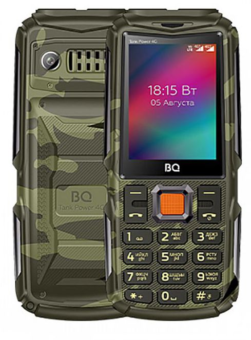 Кнопочный телефон BQ BQ-2410L Tank Power 4G (золотистый камуфляж)