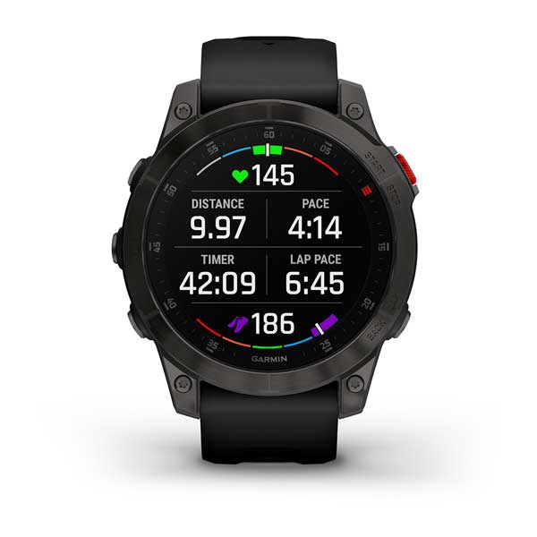 Умные часы Garmin Epix Sapphire Gen 2 (черный титан/черный)