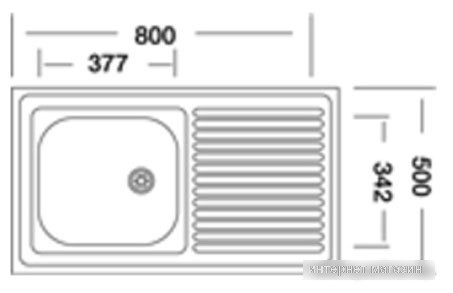Кухонная мойка КромРус S 416 RUS