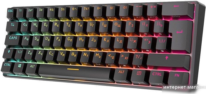 Royal Kludge RK61 New RGB (черный, RK Red)