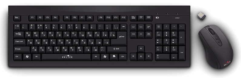 Мышь + клавиатура Oklick 210M Wireless Keyboard & Optical Mouse