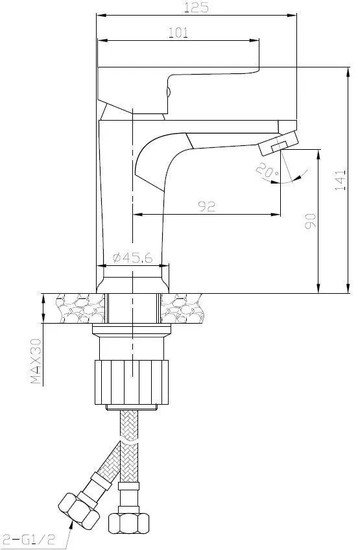 Смеситель Voda Snow SW 26 TW