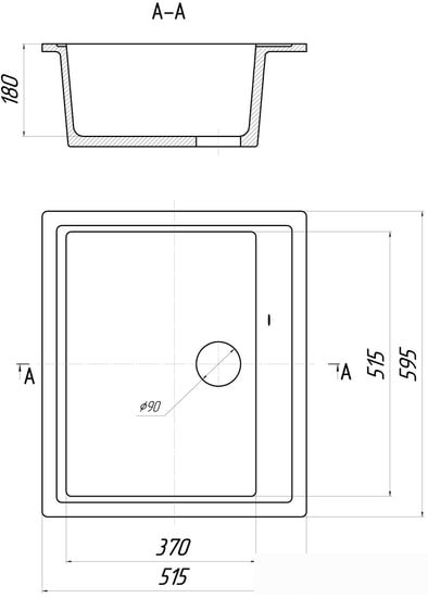 Кухонная мойка Gerhans A12 (черный)