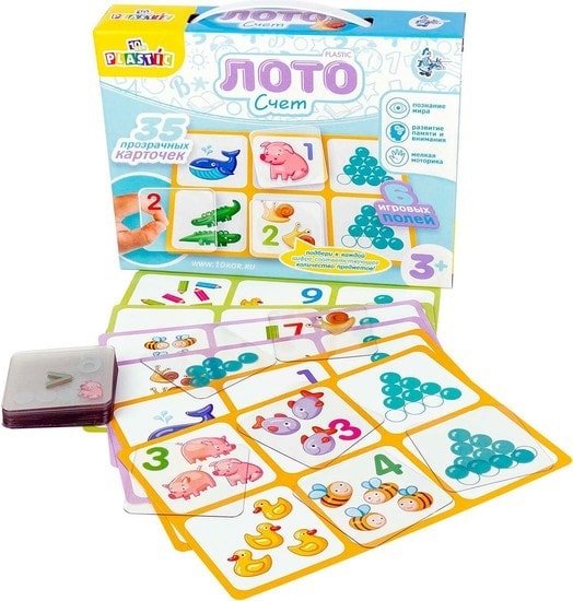 Развивающая игра Десятое королевство 10KOR Plastic Лото Счет 04005