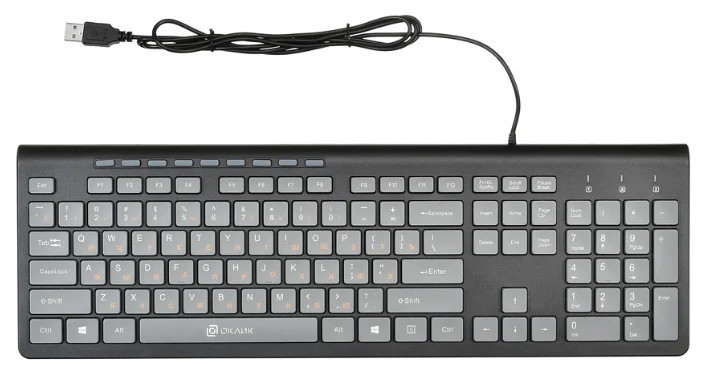 Клавиатура Oklick 480M (черный/серый)