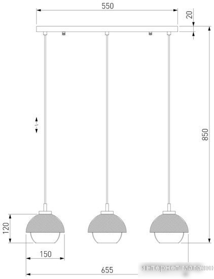 Подвесная люстра Евросвет Nocciola 50106/3 (Antique Bronze/Black)