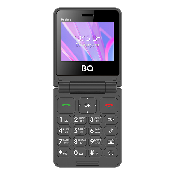 Кнопочный телефон BQ BQ-2456 Pocket (черный)