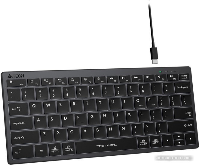 Клавиатура A4Tech Fstyler FX61 (серый/черный)