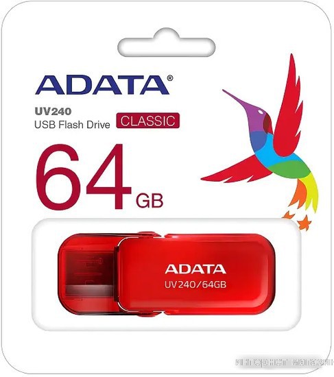 USB Flash ADATA UV240 64GB (красный)