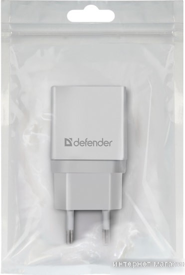 Сетевое зарядное Defender EPA-10 (белый)