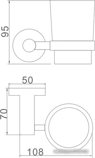 Стакан для зубной щетки и пасты Ledeme L71706B