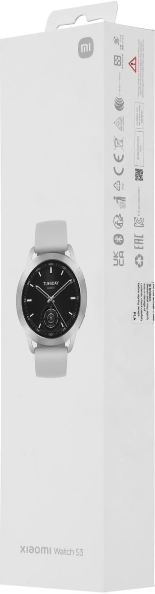 Умные часы Xiaomi Watch S3 M2323W1 (серебристый/серый, международная версия)