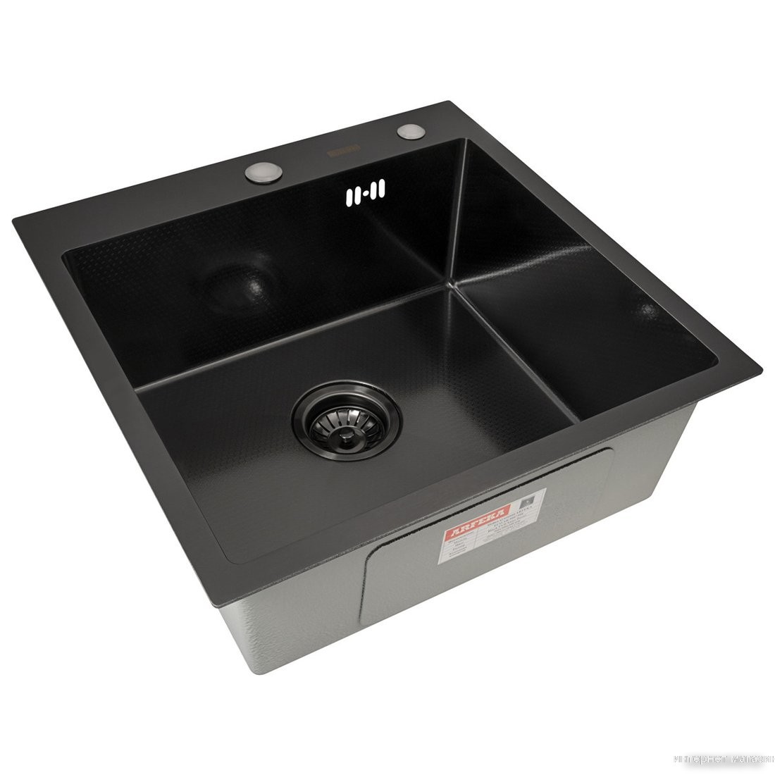 Кухонная мойка ARFEKA Eco AR 500*500 Black PVD Nano Decor