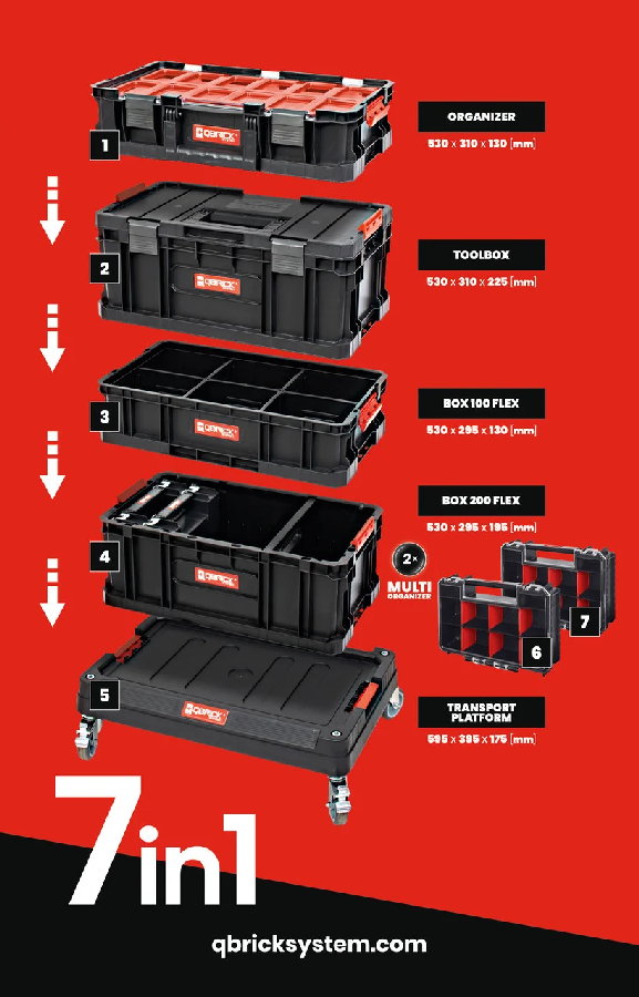 Набор ящиков Qbrick System Two Platform 7in1 Set