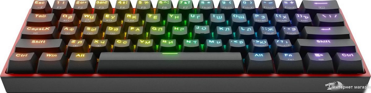 Клавиатура Redragon Fizz Pro (черный/красный)