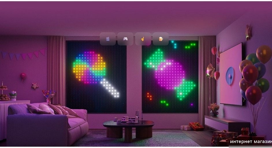 Новогодняя гирлянда Yeelight 1.5 м x 2 м RGBIC+ BLE YLYDD-0053