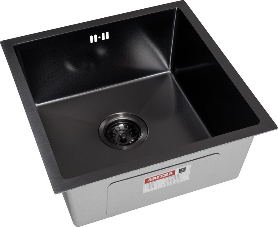 Кухонная мойка ARFEKA ECO AR 450*450 BLACK PVD NANO DECOR