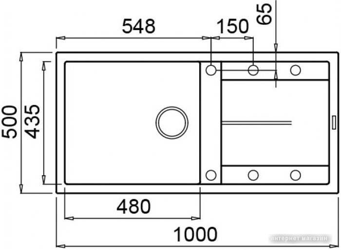 Кухонная мойка Elleci Unico 480 Bianco G68