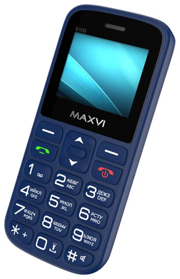 Кнопочный телефон Maxvi B100 (синий)