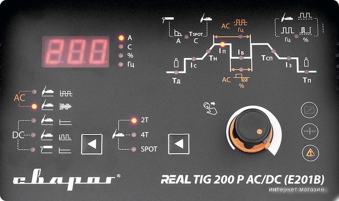 Сварочный инвертор Сварог REAL TIG 200 P AC/DC BLACK (E201B)