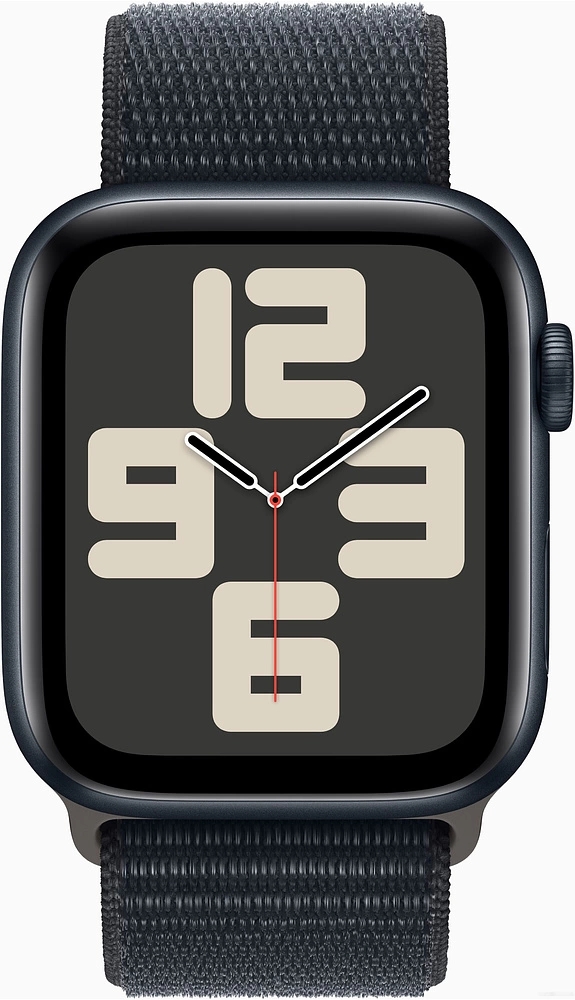 Умные часы Apple Watch SE 2 44 мм (алюминиевый корпус, полуночный/полуночный, нейлоновый ремешок)
