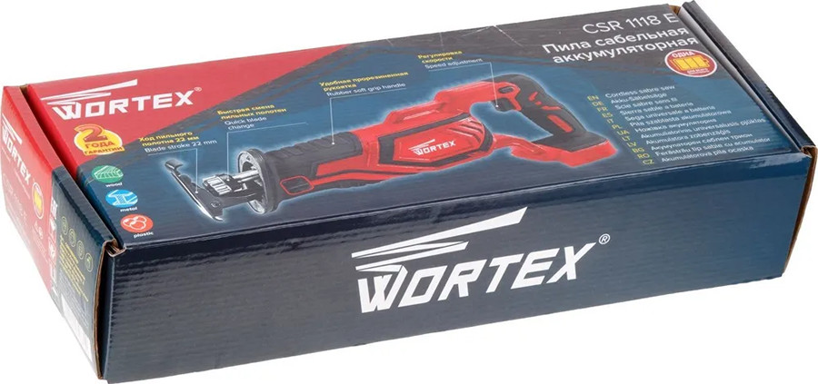 Сабельная пила Wortex CSR 1118 E (с 1-м АКБ)