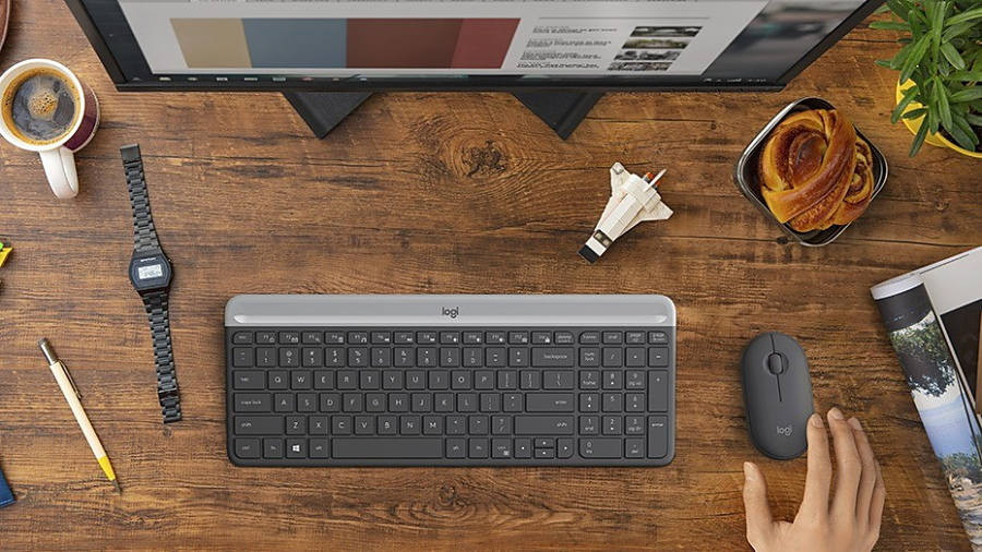 Клавиатура + мышь Logitech MK470 Slim Wireless Combo