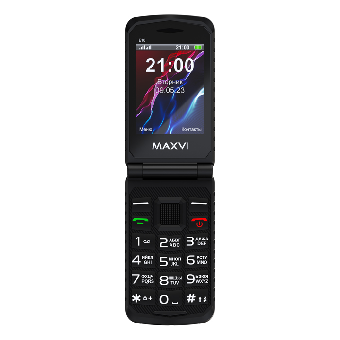Кнопочный телефон Maxvi E10 (черный)