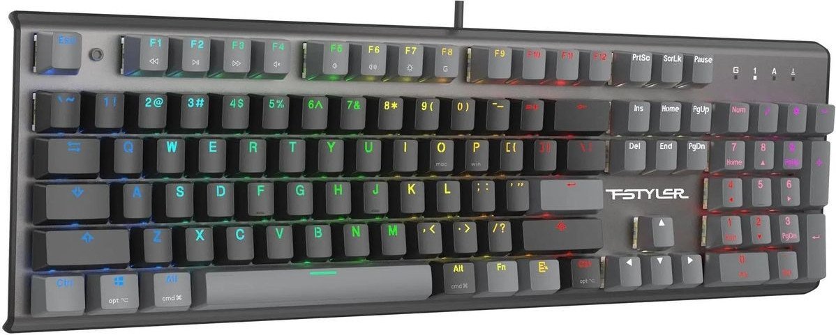 Клавиатура A4Tech Fstyler FS100 Neon (серый/черный)