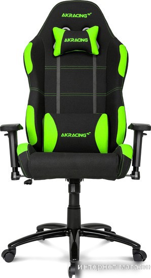 Кресло AKRacing K7012 (черный/зеленый)