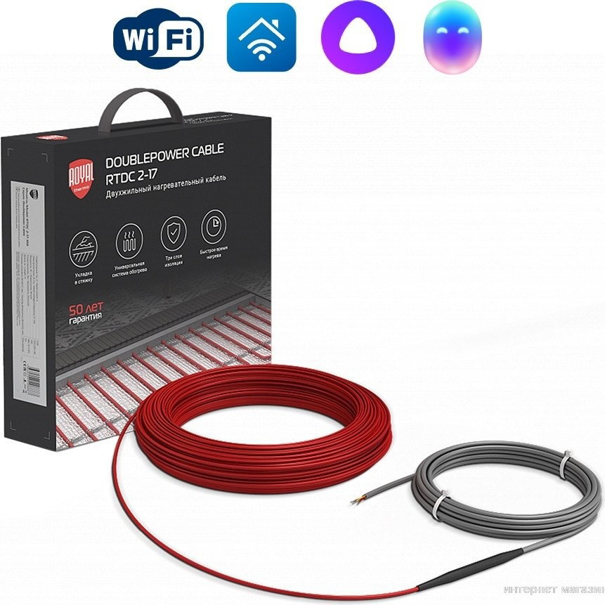 Нагревательный кабель Royal Thermo Doublepower Cable RTDC 2-17-400 23.5 м. 400 Вт (комплект)