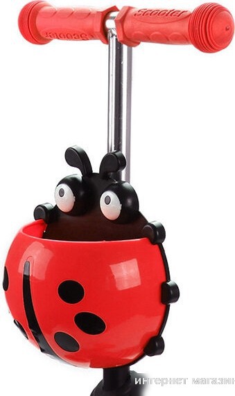 Трехколесный самокат Moby Kids Божья коровка 3 в 1 641275 (красный)