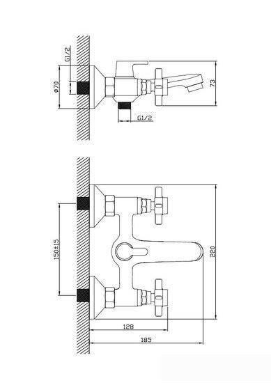 Смеситель Diadonna D84-330352J