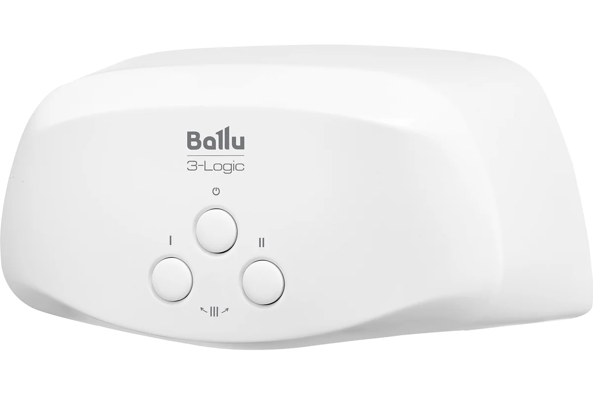 Проточный электрический водонагреватель кран+душ Ballu 3-Logic TS 6.5 кВт (кран+душ)