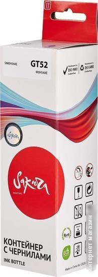 Картридж Sakura Printing SIM0H54AE (аналог HP GT52 Cyan)
