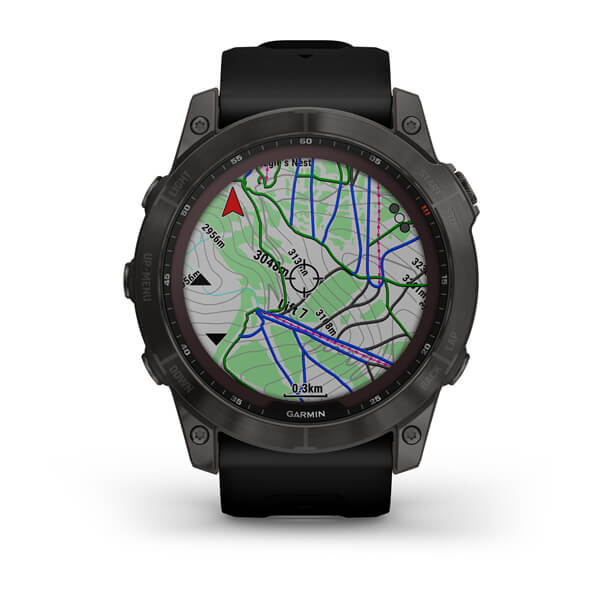 Умные часы Garmin Fenix 7X Sapphire Solar 51 мм (серый карбон/черный)