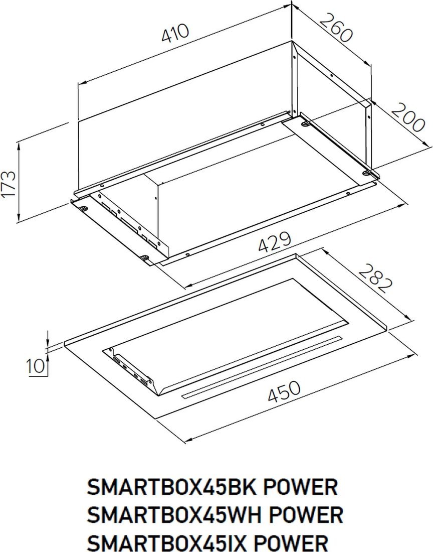 Кухонная вытяжка Meferi SMARTBOX52BK Power